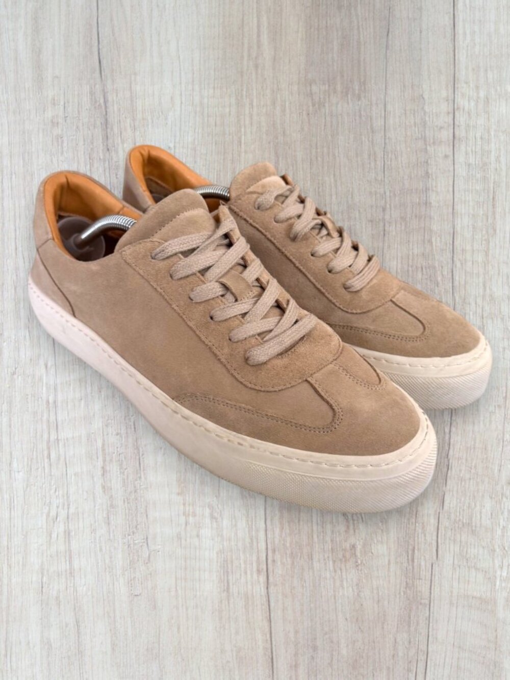Banana Republic Suede Court Low Top Sneakers Tan Beige Men’s 11.5